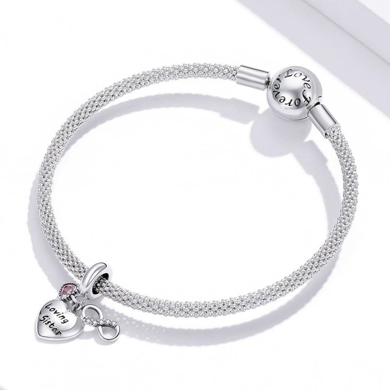 VOROCO Store Charm 925 Sterling Silver Bracelet Necklace Pendant Bead Charms Jewelry Gift for Women Mother Daughter Grandma Family Friends - Image 1